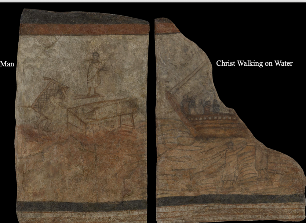 <p>Frescoes from the Baptistery of the Christian building.</p>