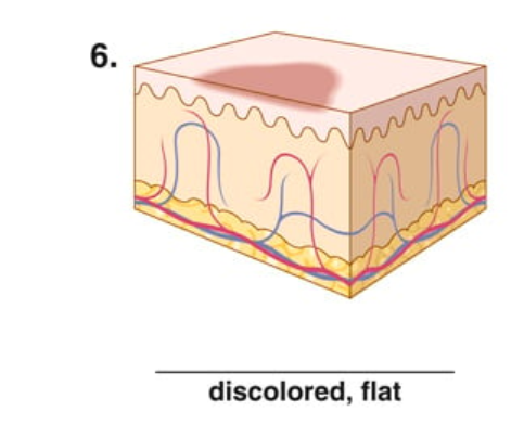 <p>discolored, flat</p>