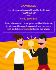 <p>to skip about, as in dancing or playing; frolic</p>