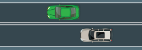 <p>What do a double solid white lines between lanes of traffic mean?</p>