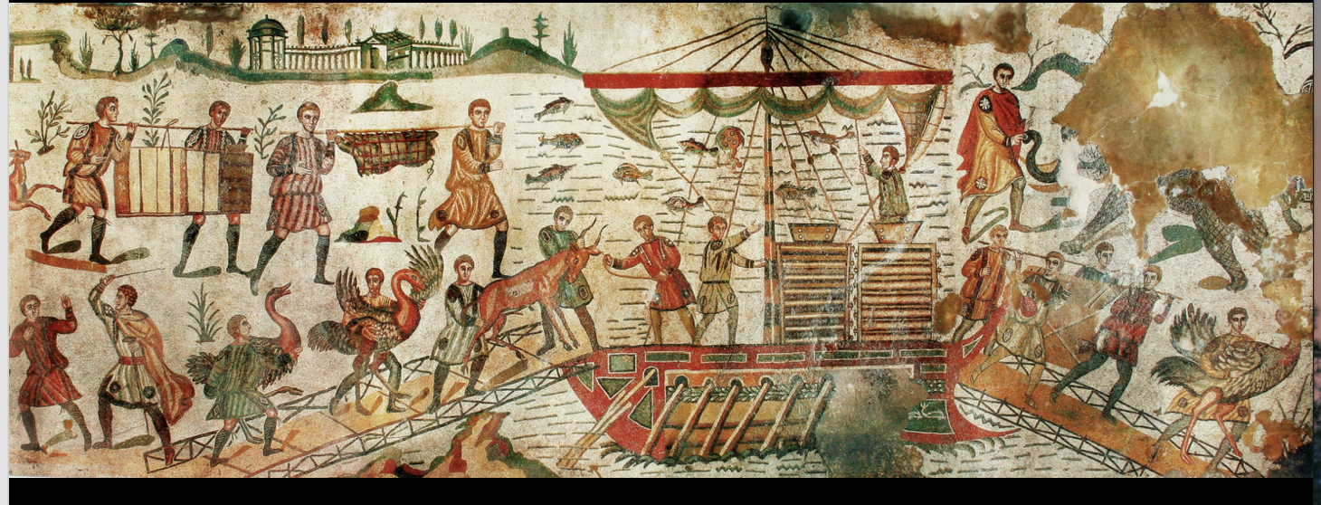 <p>transport of exotic animals from Africa</p>