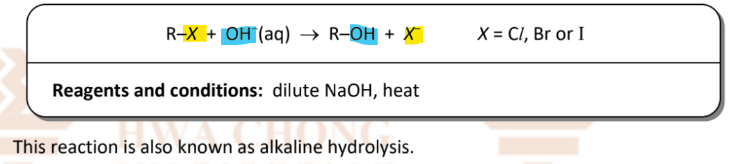 <p>RnC: dilute NaOH, heat</p>