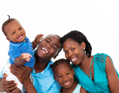 <p>A happy family</p>