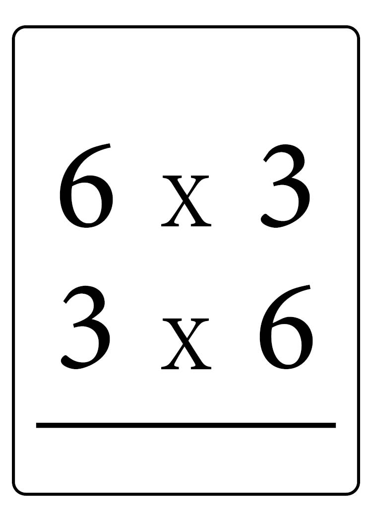 <p>6×3 or 3×6 = ?</p>