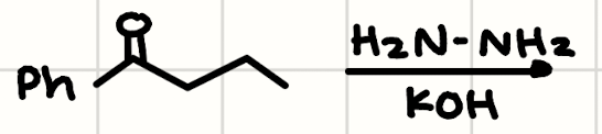 <p>(Aldehyde/Ketone) + (Hydrazine/KOH)</p>