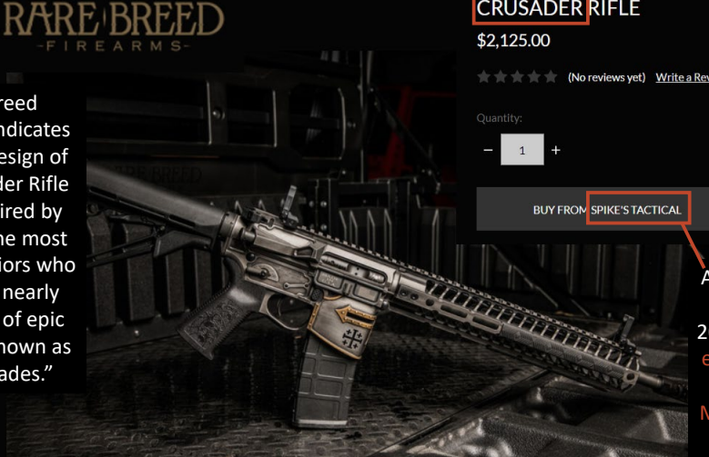 <p>What is the cultural and historical significance of the Crusader Rifle?</p>
