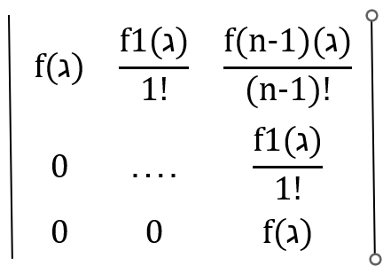 <p>f(A) = P *<em> f( J(A) ) </em>* P<sup>-1</sup></p><p>f( J(A) )= </p>