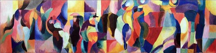 <p>Sonia Delaunay painting on the side after applied arts</p>