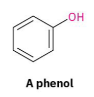 <p>A phenol is when the OH group is attached directly to a benzene ring. That one difference makes phenols much <strong>more acidic</strong> than alcohols.</p>