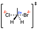 <p>What are the partial charges on chlorine and bromine in the following pentavalent transition state?</p><p></p><img src="https://organic-chemistry.s3.amazonaws.com/Test+6/Question+12+Top+Figure+1.png" data-width="50%" data-align="center" style="display: block; width: 50%; margin-left: auto; margin-right: auto;"><p><span style="line-height: 1.5;">A.&nbsp;</span></p><p><span style="line-height: 1.5;">Chlorine: δ+ ; Bromine: δ+</span></p><p><span style="line-height: 1.5;">B.&nbsp;</span></p><p><span style="line-height: 1.5;">Chlorine: δ- ; Bromine: δ+</span></p><p><span style="line-height: 1.5;">C.&nbsp;</span></p><p><span style="line-height: 1.5;">Chlorine: δ- ; Bromine: δ-</span></p><p><span style="line-height: 1.5;">D.&nbsp;</span></p><p><span style="line-height: 1.5;">Chlorine: δ+ ; Bromine: δ=</span></p><p><span style="line-height: 1.5;">E.&nbsp;</span></p><p><span style="line-height: 1.5;">There should be no partial charges</span></p>