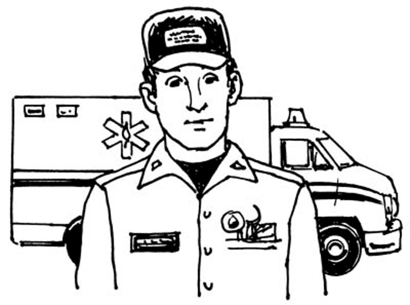 <p>male paramedic</p>