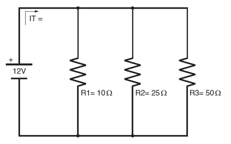 <p><span>Calculate the main line current in the circuit below.</span></p>