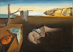 <p>Salvador Dali</p><p>-Surrealism</p><p>-realistic setting</p><p>-might be represented as the world before mankind and the creation cycle </p><p>-fetish:clocks </p><ul><li><p>separate: hanging on tree, like hanging on the crucifix. maybe in the Garden of Eden</p></li><li><p>eatable: ants on lock</p></li><li><p>transportable: melting, “time flies“</p></li><li><p>fuses: self portrait of Dali daydreaming of clock</p></li></ul><p></p>