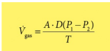 <p>A= área de superfície(alvéolos e capilares adjacentes)</p><p>D= coeficiente de difusão do gás</p><p>P1-P2= diferença de pressão parcial do gás nos dois lados</p><p>T= espessura da membrana(barreira ar-sangue)</p>