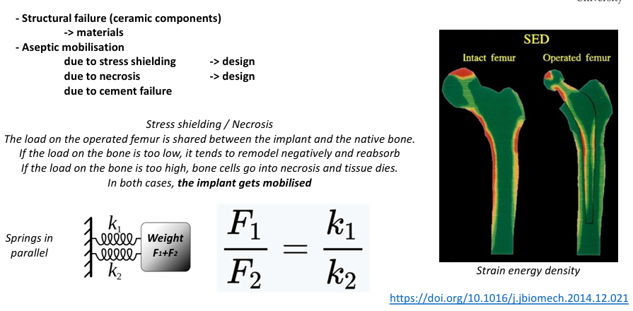 <ul><li><p>structural failure</p></li><li><p>aseptic mobilisation</p></li></ul><p></p>