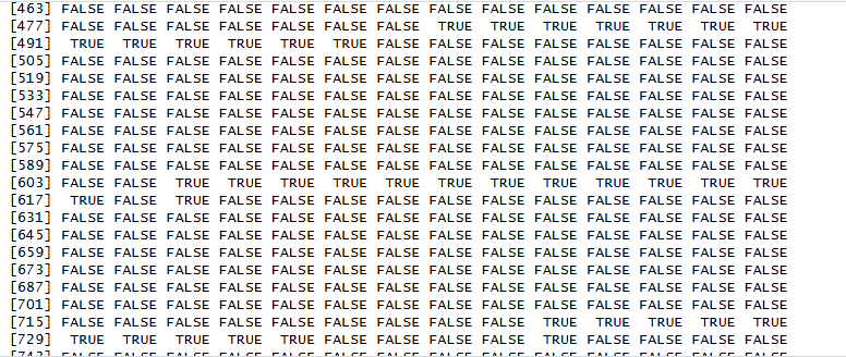 <p>We can expect a bunch of TRUE and FALSE. </p><p>It just maps a boolean true or false value to every individual runner to indicate whether or not their net racing time was less than 4000.</p>