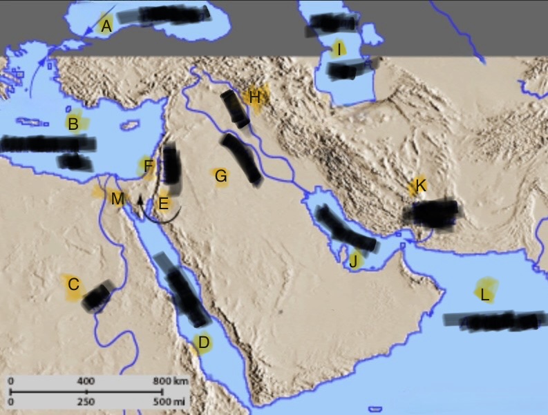 <p>What is “A” on this map?</p>