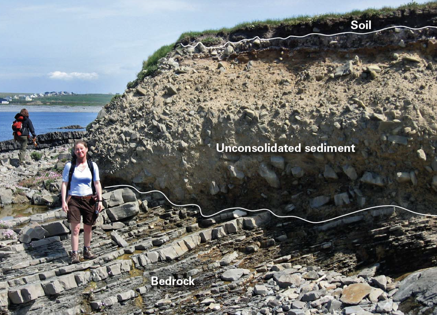 <p>an accumulation of loose mineral grains, such as boulders, pebbles, sand, silt, or mud, that are not cemented together</p><ul><li><p>materials came from weathering of pre-existing rock</p></li><li><p>form a veneer, or cover, over bedrock</p></li><li><p>some sediments transform into soil</p></li></ul><p></p>