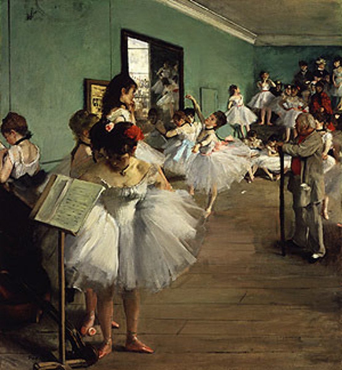 <p>- French Impressionist painter and sculptor</p><p>- adapt snapshot, slightly above the subject perspective of Japanese prints</p>