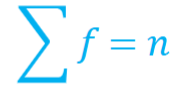 <p>the number of times a value appears in a certain data set</p><ul><li><p>sum of all frequencies is = sample size</p></li></ul><p></p>