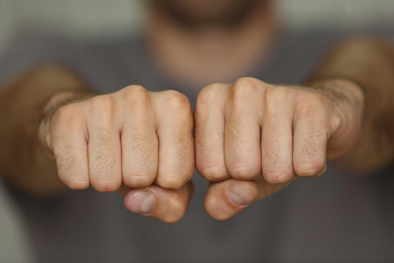 <p>A finger joint, especially where it joins the hand.</p>