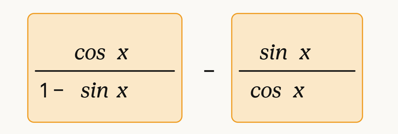 <p>If you have 2 fractions being added or subtracted…</p>