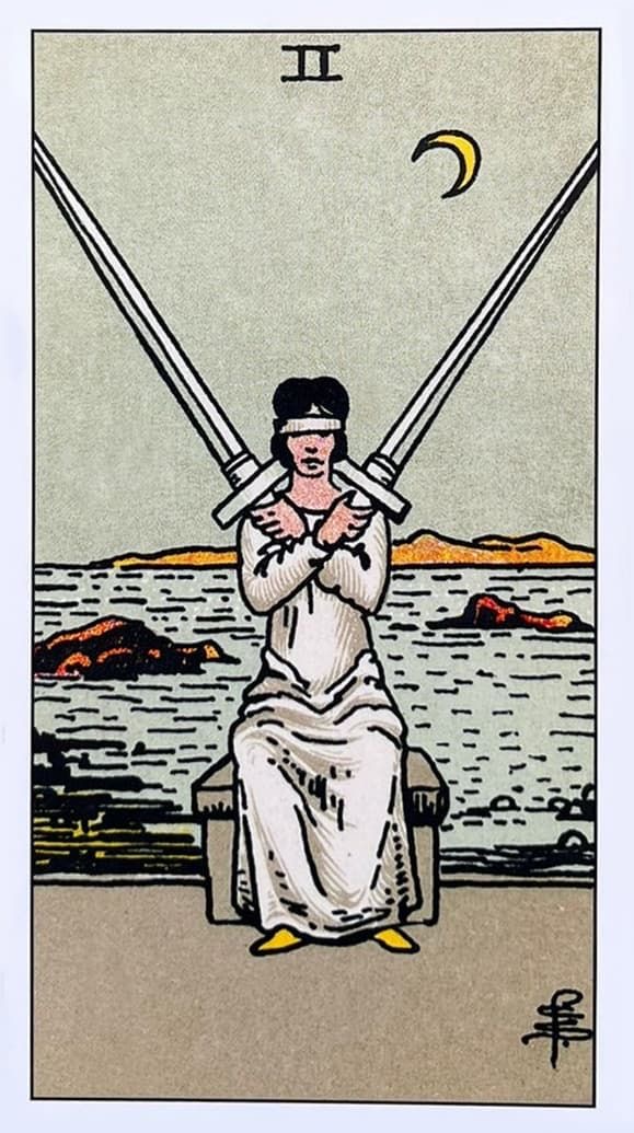 <p>Two of Swords</p>