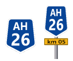 <p>Asian Highway Route Markers (AH26)</p>