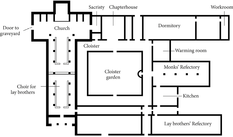 <p>The Plan of the ideal Cistercian Monastery illustrates the layout and design principles of Cistercian architecture, emphasizing simplicity, functionality, and integration with the natural landscape. It typically includes essential monastic elements like a church, cloister, and dormitory, promoting communal living and contemplation. It serves as a blueprint for monastic life, reflecting the Cistercian values of humility and spirituality. </p>