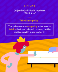 <p>Difficult to please</p>