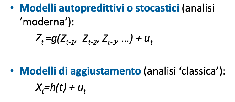 <p>Modelli autopredittivi o stocastici e modelli di aggiustamento</p>