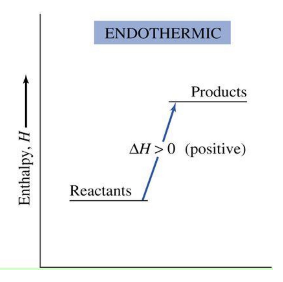 <p>Heat goes from surroundings to system, temp increases, ΔT is pos </p>
