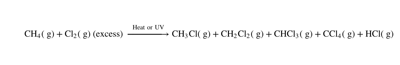 <p><span>If the halogen is in stoichiometric excess to the alkane substrate, the reaction can continue further to give <strong>_________ </strong> products, where more than one hydrogen atom is replaced by a halogen.</span></p>