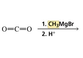 <p>Reaction of CO2 with a Grignard reagent forms a…</p>