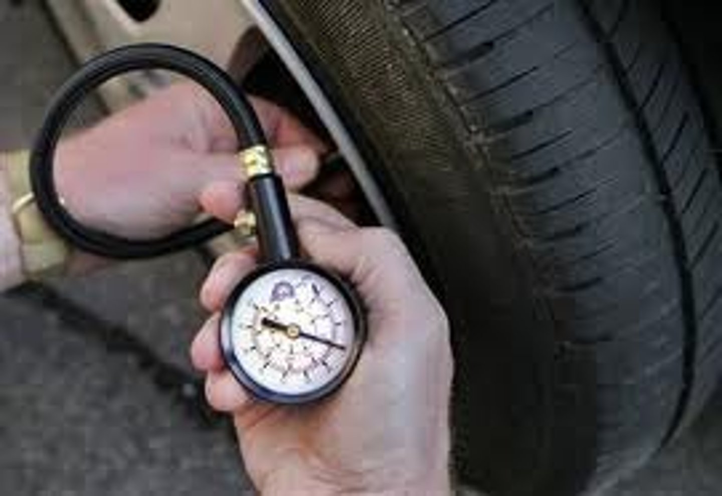 <p>Recommended tyre pressures are found in the manufacturer's guide. Check tyre pressures using a reliable pressure gauge. Check and adjust pressure when the the tyres are cold. Do not forget the spare tyre. Remember to refit valve caps afterwards.</p>
