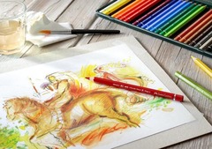 <p>bản vẽ - hình được tạo bằng bút chì, bút mực... (Example: Her drawing is impressive. - Bản vẽ của cô ấy rất ấn tượng.)</p>