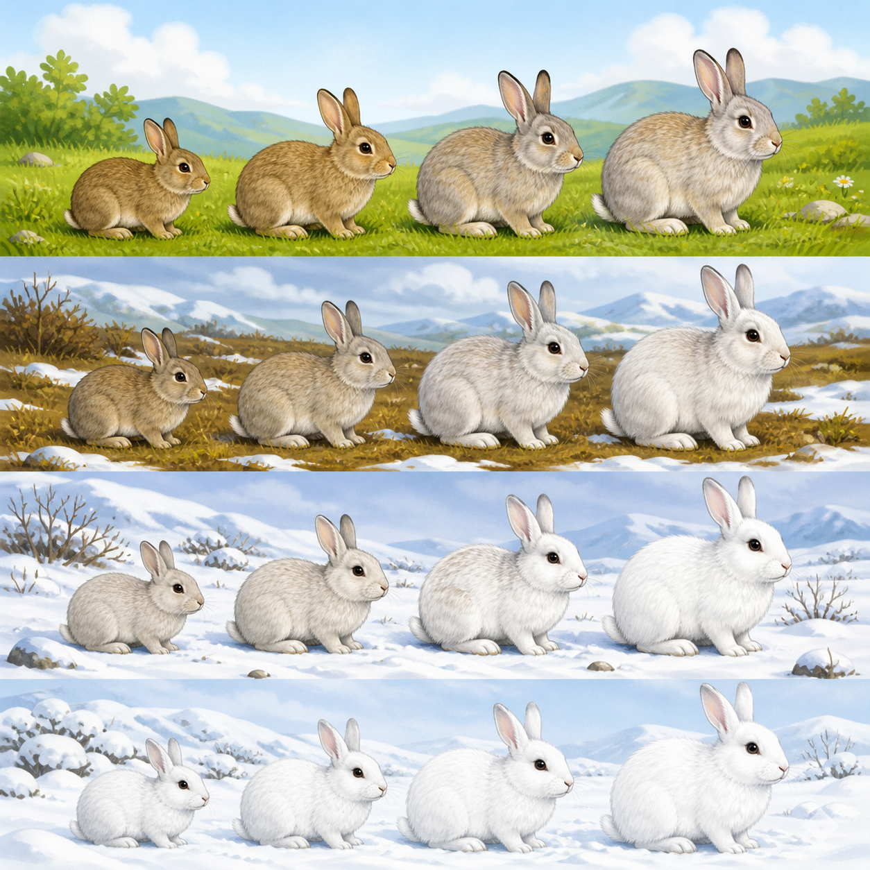 <p>A response to ecosystem change where a species changes its body to survive.</p>