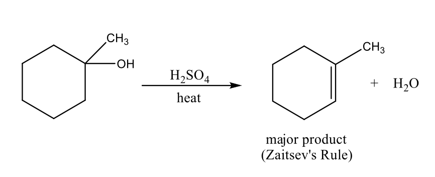 <p>Acid Catalyzed Dehydration of Alcohols:</p>