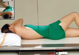 <p>left posterior aspect of body is closest to IR</p><p>CR exits from left?</p>
