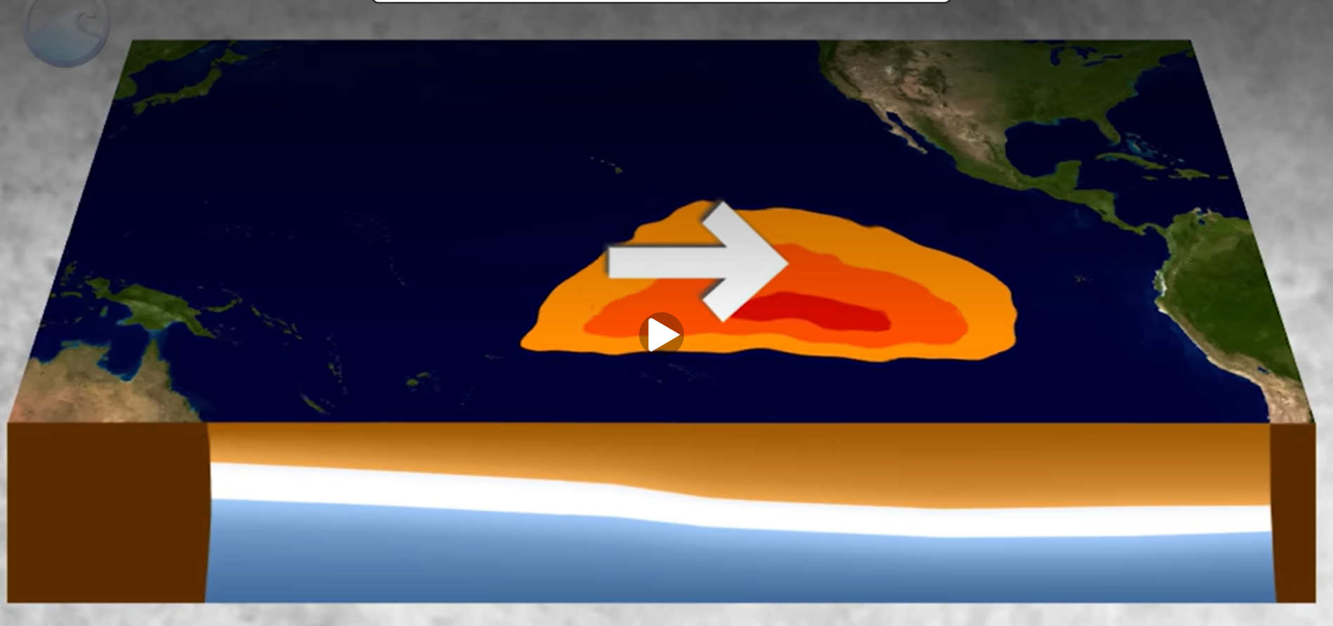 <p>Warm conditions in the tropical pacific (west coast of north and south America) due to weak trade winds letting warm ocean water travel back to that area. Can cause storms and flooding in southern US and sunny dry conditions in Northern US</p>