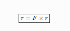 <ul><li><p>τ = torque</p></li><li><p>FFF = applied force</p></li><li><p>rrr = perpendicular distance from the center of rotation (lever arm)</p></li></ul><p>The distance must be measured <strong>perpendicular</strong> to the force.</p>