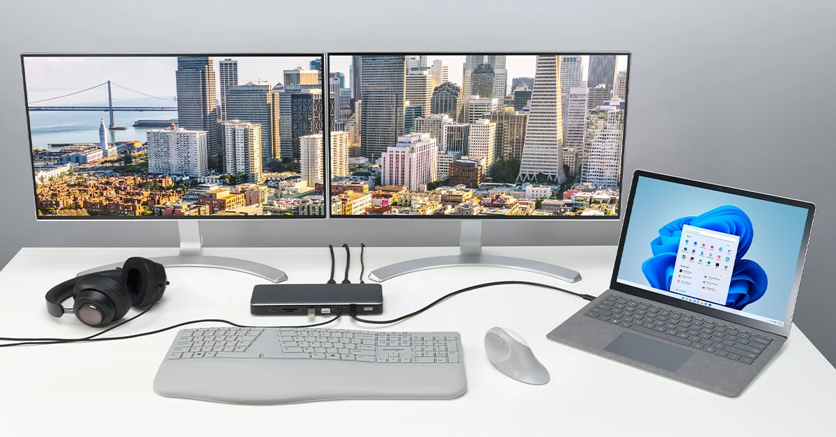 <p>A: Connects/disconnects a laptop from all peripherals at once; can support full-size adapter cards; laptop-specific </p>