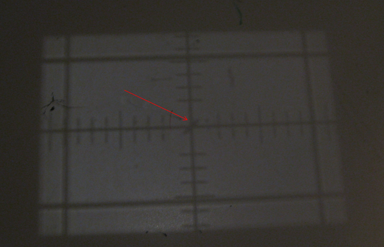 <p>The red arrow is pointing to the ______ of the beam.</p>