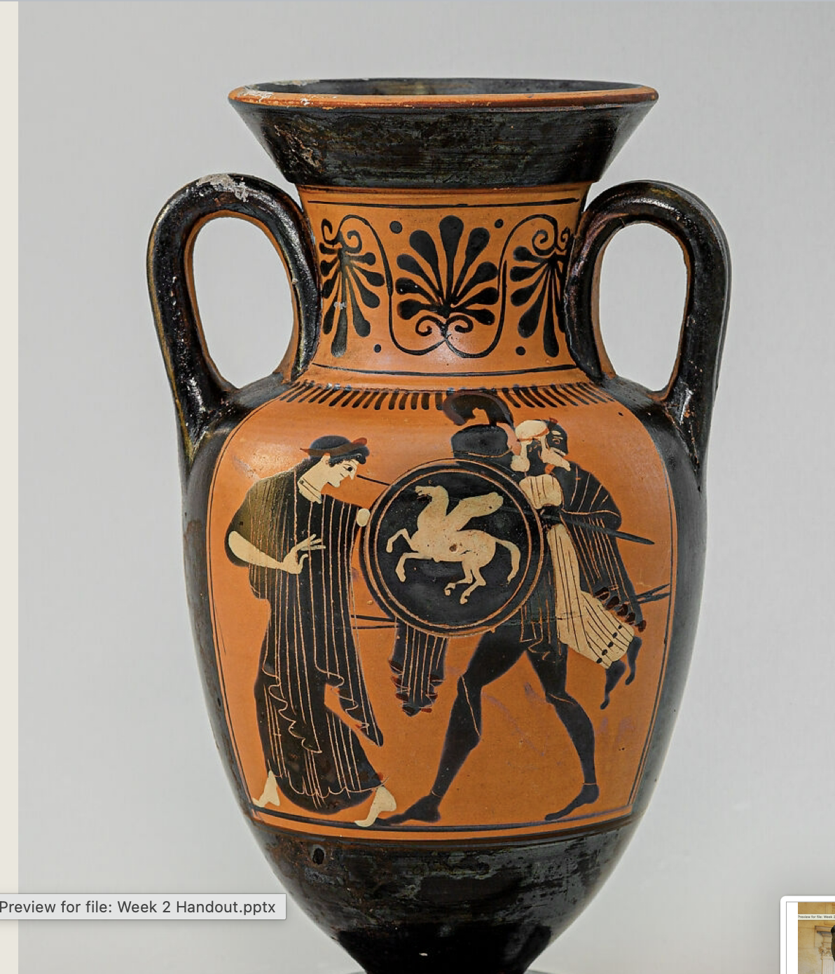 <p>What does this picture depict? What kind of pottery is it?</p>
