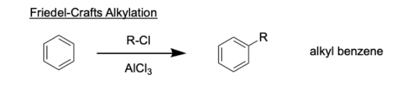 <p>5) R-Cl, AlCl3</p>