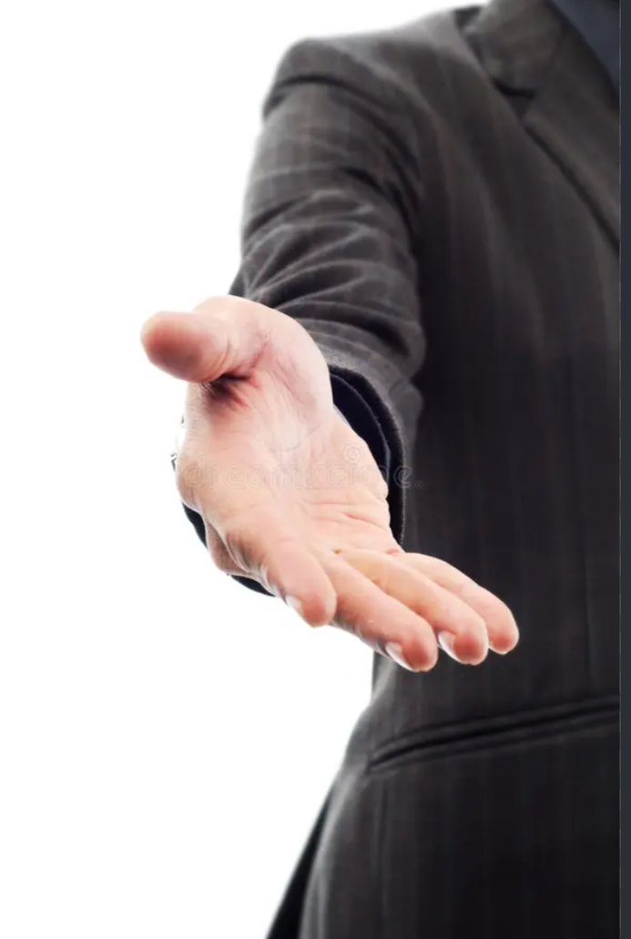 <p>To make a body part reach outward or away from the body, often to its full length.</p>