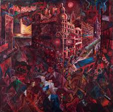 <p><strong>George Grosz, Metropolis, 1916-17</strong></p>