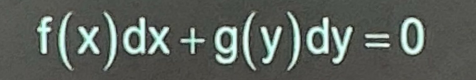 <p>Possible to re-arrange the terms of the differential equation in two groups, each containing only one variable, the variables are said to be separable.</p>