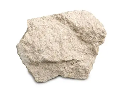 <p>white or tan, leaves dust on fingers </p>