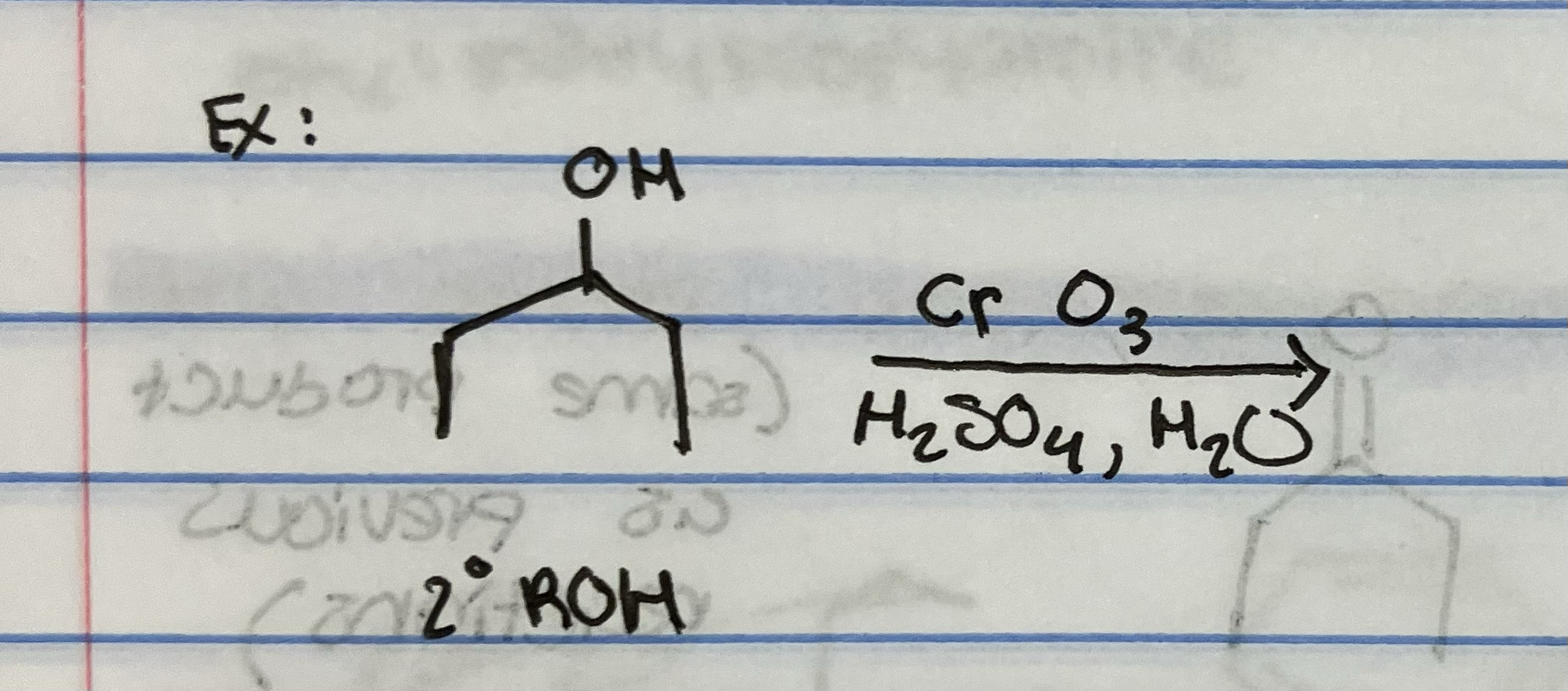 <p>Jones Oxidation on secondary alcohol</p>